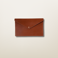 Enveloppe Moyenne en cuir Camel