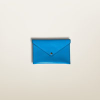 Enveloppe petite de couleur Turquoise en cuir
