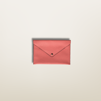 Enveloppe petite de couleur Rose Saumon en cuir