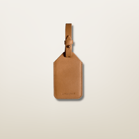 Etiquette de bagage en cuir Sable