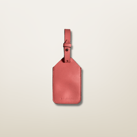 Etiquette de bagage en cuir Saumon
