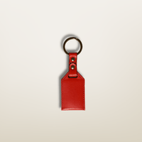 Porte-clés en cuir corail