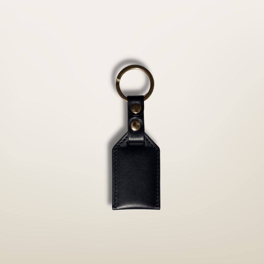Porte-clés en cuir Noir