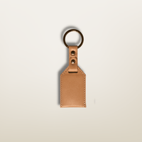 Porte-clés en cuir sable